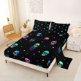 thumbnail image 2 of Homewish Rainbow Gradient Skull Queen Sheets for Girls, Multicolor Star Gothic Head Queen Sheet Sets, 4-Piece, 1 Flat Sheet, 1 Fitted Sheet and 2 Pillowcases, 2 of 5