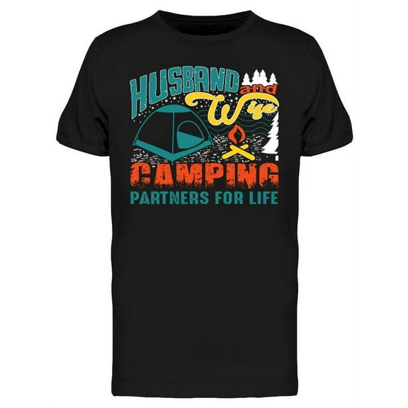 Husband And Wife Camping T-Shirt Men -Image by Shutterstock, Male Medium