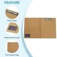 thumbnail image 4 of Uxcell A4 Business Portfolio PU Leather Padfolio Organizer Legal Document Folder Professional, Brown, 4 of 6