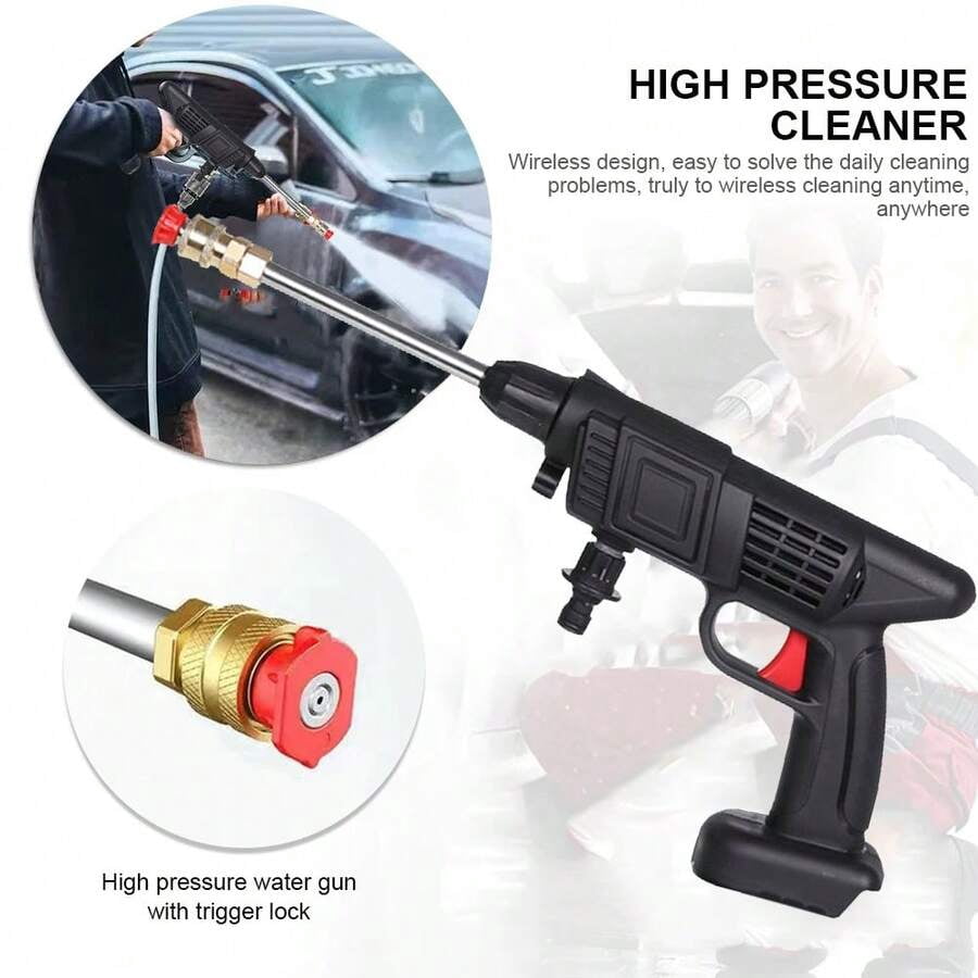 Cordless Pressure Washer, 6-In-1 Nozzle Portable Battery Powered Pressure Washer Handheld With 2 Rechargeable Battery Powered, Portable High Pressure Cordless Power Washer