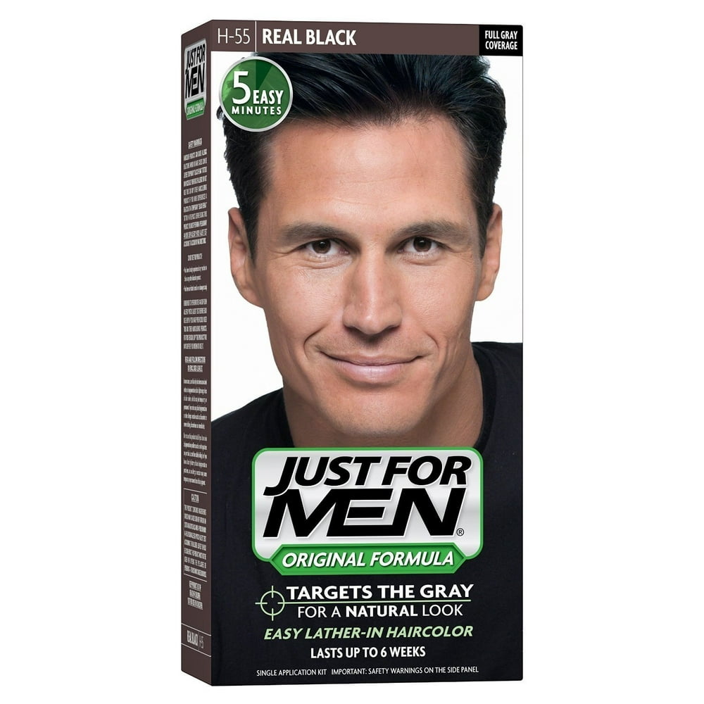 Just for Men Just for Men Shampoo-in Hair Color, Real Black 55, 1 ...