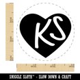 thumbnail image 2 of KS Kansas State in Heart Rubber Stamp for Scrapbooking Crafting Stamping - Small 3/4 Inch, 2 of 7