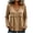 D115_Khaki, variant on Zormilly Boho Tops for Women Long Sleeve V Neck Peplum Blouses Fashion Casual Frayed Gauze Shirts, S-3XL