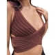 thumbnail image 2 of VISgogo Tops cortos para mujer, cuello halter, sin mangas, cruzado, cruzado, de color sólido, de punto, camiseta delgada para damas VISgogo moda, 2 of 9