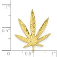 thumbnail image 3 of 10k Solid Satin Leaf Charm in 10k Yellow Gold, 3 of 3