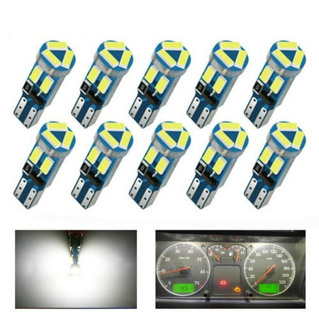 

10Pcs Car T5 4014 Auto W3W W1.2W 17 37 73 74 12V Lamp 7Smd Dashboard Led Bulbs
