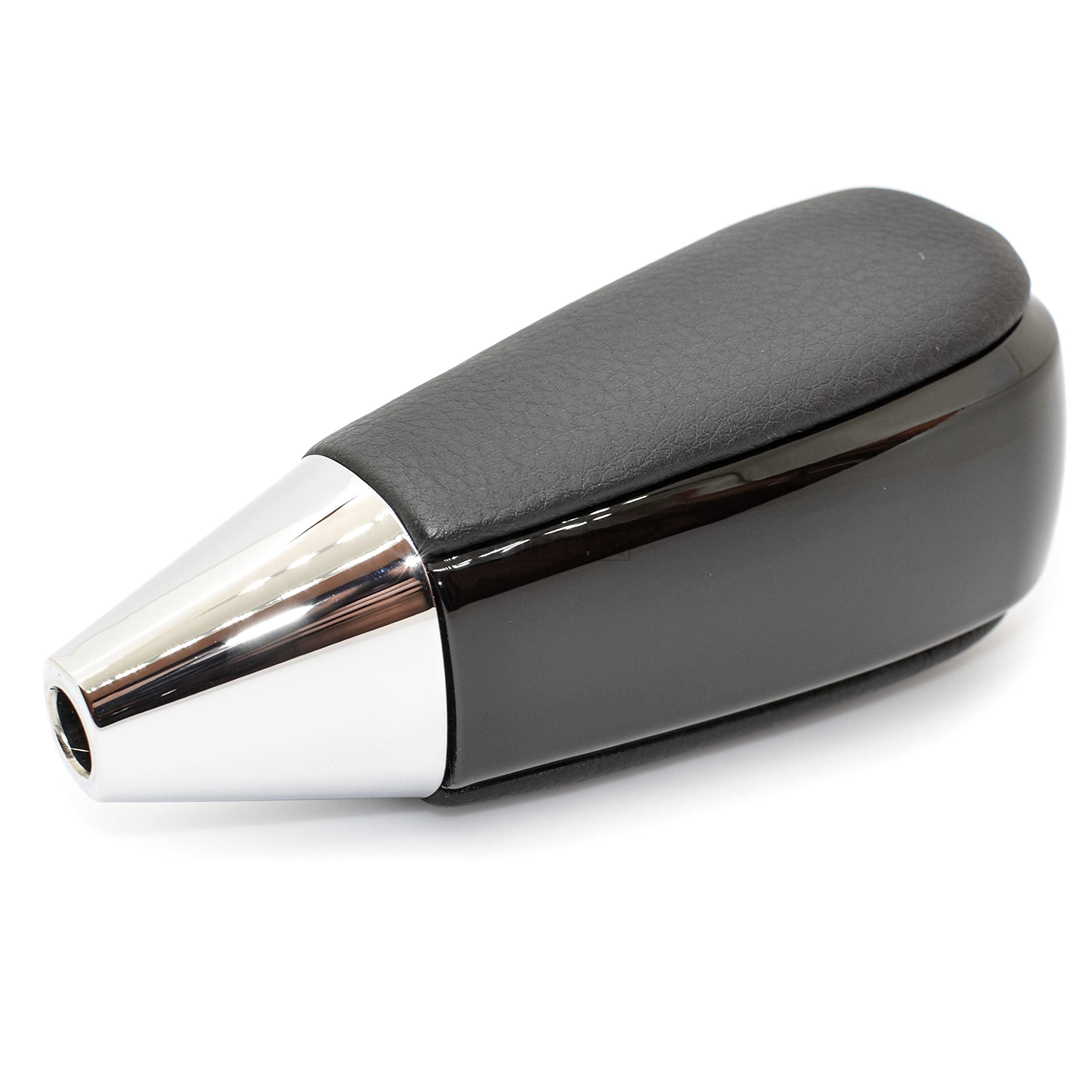 SHIFTIN Black Leather Piano Gear Shift Knob for Toyota Land Cruiser 4Runner Sequoia Tundra and Lexus LX (Black Leather / Piano Black)