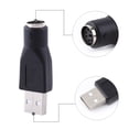 thumbnail image 1 of Adaptador USB A PS/2, 2 Adaptadores USB 2.0 A Macho A P2/2 Hombra Convertidor para PC Teclado Ratón, Soporte de Intercambio en Caliente, Plug and Play, 1 of 7