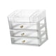 thumbnail image 3 of Caja de cosméticos de gran capacidad, vitrina para cosméticos, contenedor para joyas, baño transparente de 4 niveles, 3 of 9
