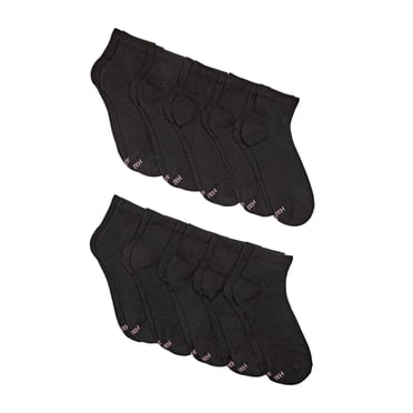 Hanes Women's Cushioned Ankle Socks, Moves, 10-Pack, Size 5-9