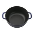 thumbnail image 3 of Staub Cast Iron 3.75-qt Essential French Oven Rooster - Dark Blue, 3 of 7