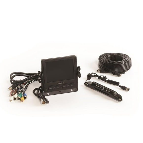 Mobile Awareness Backup Camera MA1171 VisionStat; License Plate Mount; 5.6 Inch LCD Colored Monitor; Wired; Waterproof; Black Housing