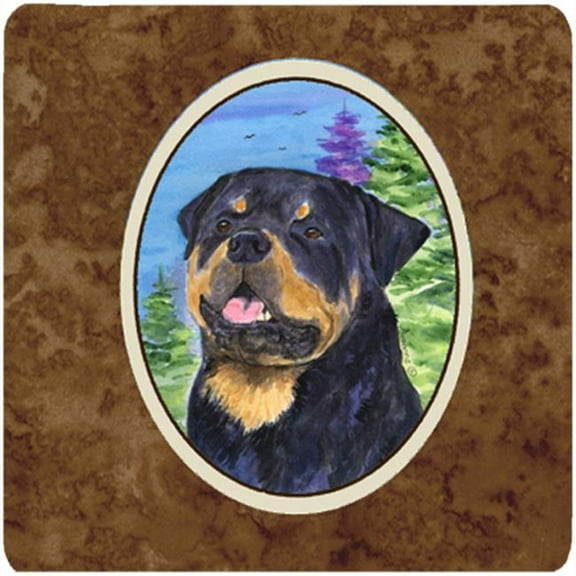 Rottweiler Foam Coasters - Set Of 4, 3.5 x 3.5 In.