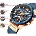 thumbnail image 6 of Mens Luxury Watches Business Chronograph Dress Waterproof Leather Strap Analog Quartz Wrist Watch, 6 of 6
