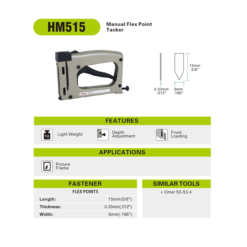 Meite HM515 Frame Tacker Manual Nailer, Snap Frame Nail Gun Nailer