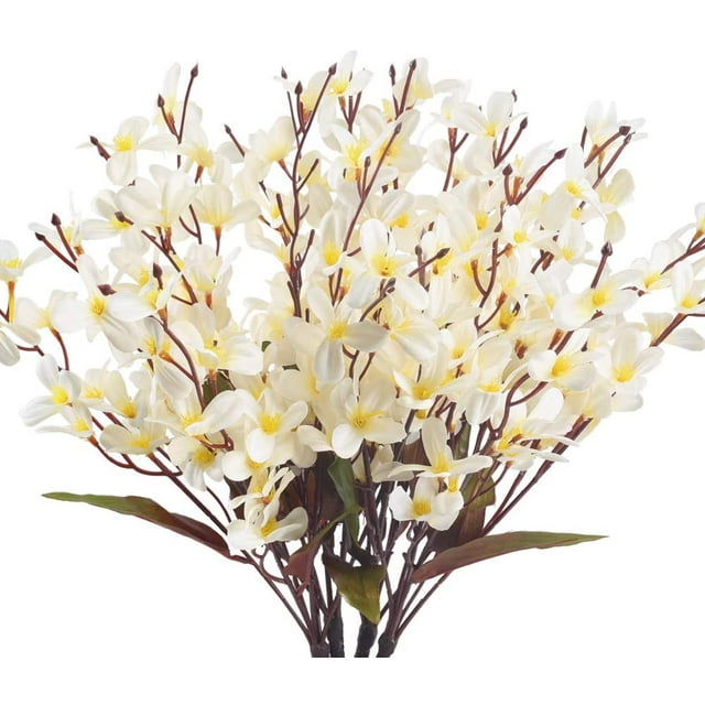 Paquete de 4 flores artificiales, orquídeas, plantas, flores de Phalaenopsis, ramas, plantas falsas, toque real para el hogar, oficina, boda, decoración de mesa, bricolaje, blanco lechoso oso de fresa Electrónica