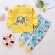 thumbnail image 1 of Conjuntos de pijama de dibujos animados Kawaii para niños y niñas, camiseta de manga larga con pantalones, ropa de dormir para bebés pequeños, ropa de Navidad, novedad, 1 of 4