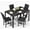 Black+Black, variant on MOOSENG 5-Piece Dining Table Set with Faux Marble Top, Modern Kitchen Table and Set of 4 Grey Velvet Upholstered Chairs, Space-Saving Dinette Set for Small Spaces