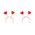 thumbnail image 2 of Youkk Serre-Tête en Forme de Cœur Élégant Paillette Réglable Accessoires de Coiffure Bandeaux Cadeau de Noël Mariage Concert Carreaux Rouges 2 Ensembles, 2 of 6