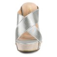 thumbnail image 2 of BLISSFUL STEP Women's Platform Slide Wedge Sandals Silver (Size 9), 2 of 6