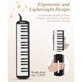 thumbnail image 3 of Eastar 37 Keys Melodica, Soprano Melodica Air Piano Keyboard Pianica with 2 Soft Long Tubes, Short Mouthpieces, Carrying Bag, Black, 3 of 7
