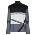 thumbnail image 5 of Womens Long Sleeve Golf Shirt Half Zip Vintage Floral Geometric Striped T-Shirt Zipper Collared V Neck Shirts Gray L, 5 of 6