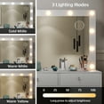 thumbnail image 2 of Haewon 47.2" Vanity Desk with Mirror, Power Outlet & Adjustable LED Lights, 7 Drawers, 2 Cabinet and Storage Chair, Makeup Desk for Women & Teens, White, 2 of 7