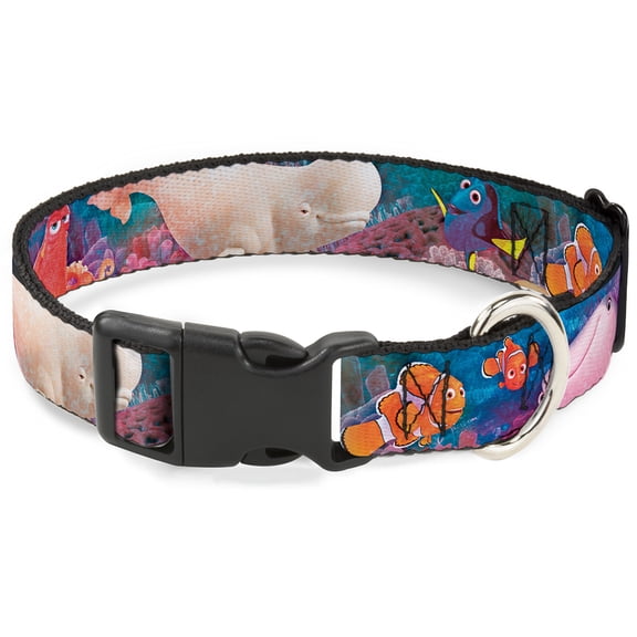 Disney Pet Collar, Dog Collar Plastic Buckle, Dory Friends Under the Sea, 11 to 16.5 Inches 1.0 Inch Wide