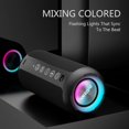 thumbnail image 3 of Altavoz Bluetooth Ortizan con Luces RGB, Sonido Estéreo 24W, Graves Profundos, Resistencia IPX7, 30H de Autonomía y Emparejamiento Dual (Ideal Regalo), 3 of 7