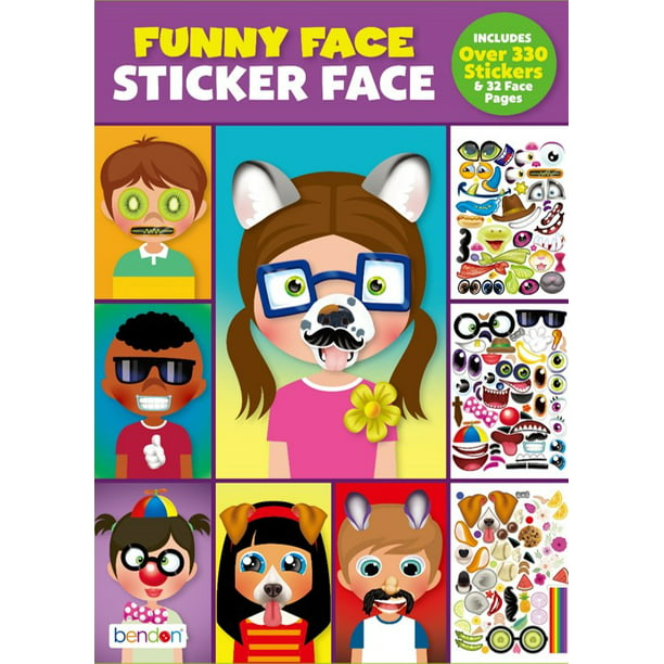 Bendon Publishing Funny  Face  Create A Face  Sticker  Book 