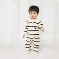 thumbnail image 2 of MEZZALL Baby Boys Long Sleeve O-Neck Bodysuit Cartoon Onesie Knit Romper Striped Gentleman Outfits Soft Comfortable Clothes For 0 18 Months Old. Soft Toddler Clothing, 2 of 9