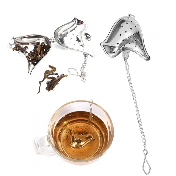 Infusor de Té de Acero inoxidable, Filtro de Bola, Difusor, Cadena de Pájaros para Cocina, Casa de Té