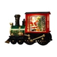thumbnail image 2 of Adornos navideños perfecl con estatuas de tren iluminadas Papá Noel rojo, 2 of 8