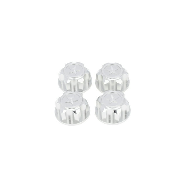 4PCS/Packs Wheel Nuts Hubcap Deepen Threaded Wheel Cover Toy Accessory Replace Parts Waterproof Caps Nuts 1/8 RC Truck Sliver