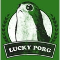 thumbnail image 2 of Men's Star Wars The Last Jedi St. Patrick's Day Lucky Porg  Sweatshirt Kelly Green Medium, 2 of 4