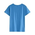 thumbnail image 4 of ZXSXSY Women Dandelion Printed Solid Color Crew Neck Short Sleeves Shirt, 4 of 6