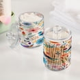 thumbnail image 5 of Ryvnso 2 Pack Qtip Holder Organizer Floral Birds Leaves Bathroom Cotton Swabs Cans Storage Canister, 5 of 7