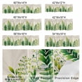 thumbnail image 3 of Ferns Leaf Window Valance for Kitchen, Spring Sage Green Leaves Farmhouse Rod Pocket Short Curtain for Small Windows, Light Filtering Decorative Valance, 60 x 14 Inch, 3 of 9
