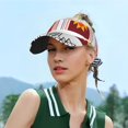 thumbnail image 6 of ZNDUO Sun Visor Hat,Sports Sun Visor Hats Polyester Twill Ball Adjustable Sun Caps for Men Women-Vintage European Tradition Pattern, 6 of 8