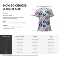 thumbnail image 5 of Naloa Donuts Print T-Shirts Short Sleeve V Neck Tees for Women Fashion Tops Trendy Lightweight Soft Casual Summer Outfits Clothes, 5 of 5