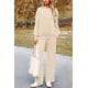 thumbnail image 4 of Conjunto de Ropa Casual para Mujer PRETTYGARDEN Sudadera con Capucha y Pantalones Cargo Beige XL, 4 of 8