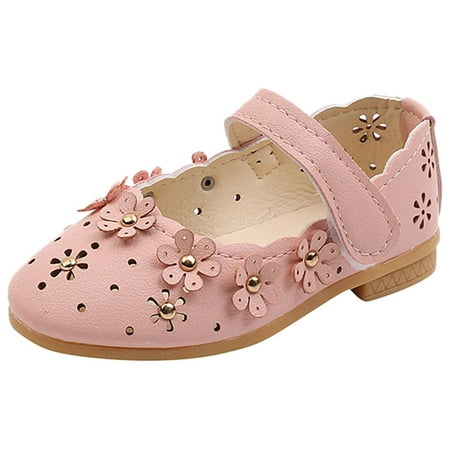 

Toddler Girl Shoes Girls Princess Shoes Sandal Flower Shoes Hollow Shoes Soft Sole Sandals ( Pink 29 )
