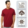thumbnail image 5 of M&O Men's Gold Soft Touch Short Sleeve T-Shirt Cotton Jersey Tees (Charcoal, XL), 5 of 7