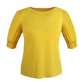 thumbnail image 1 of Blusa George Talla EG Manga Abullonada Mostaza, 1 of 4