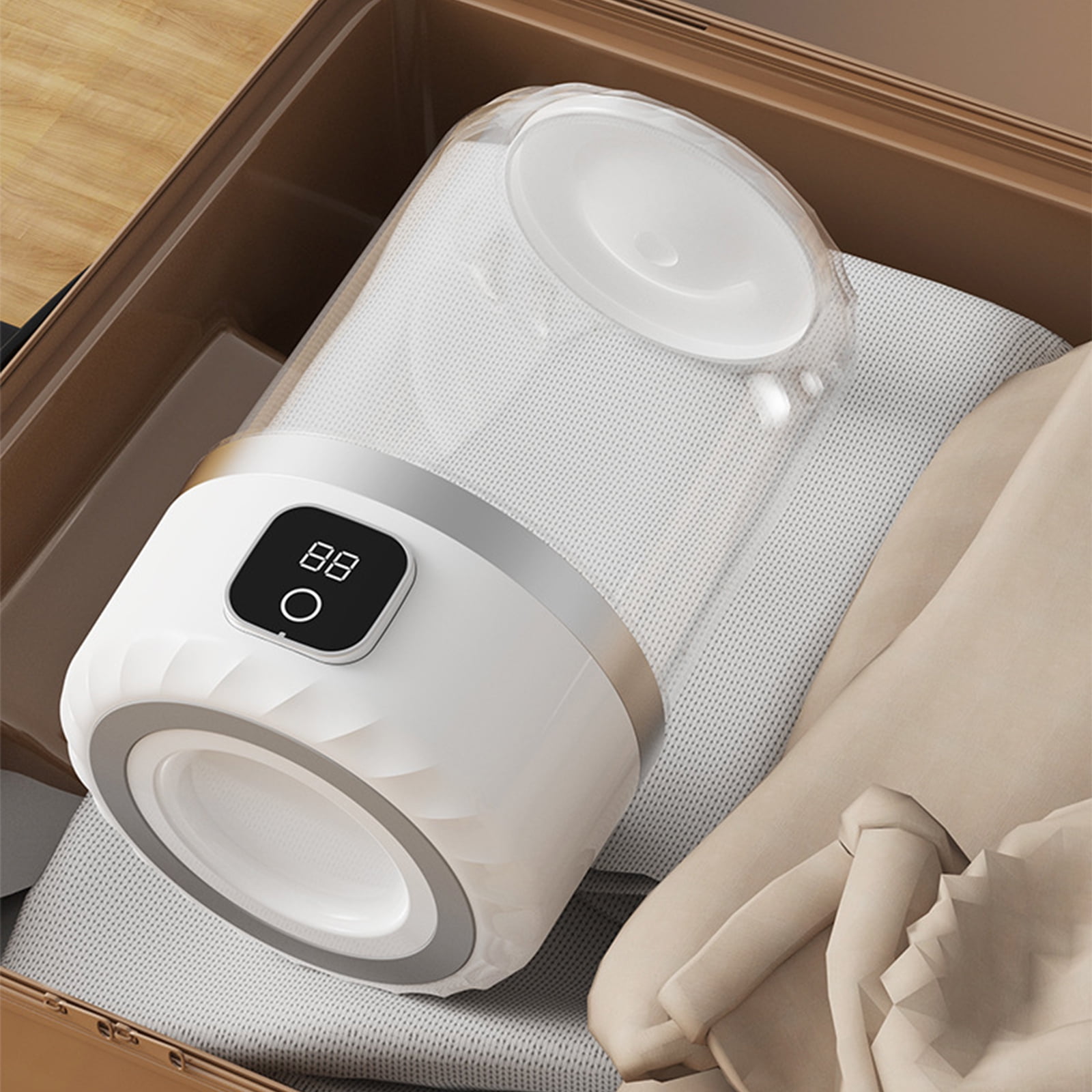 Portable Rechargeable Small Washing Machine ABS Texture Quiet Operations Suitable for Underwear Socks Travel Use