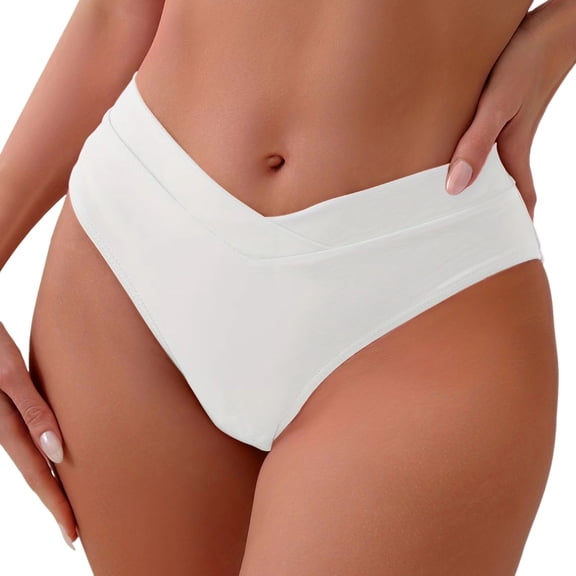 HJYCHN Swim Shorts High Waisted Solid Color Separates Plus Size Swim Trunks for Women as Bikini Bottoms Bathing Suit Bottoms White S