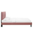 thumbnail image 5 of Modway Peyton Performance Velvet Queen Platform Bed in Dusty Rose, 5 of 10