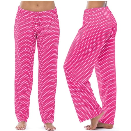 

Womens Casual Trousers Polka Dot Print Pajamas Elastic Rope Pants Plus Size Pants