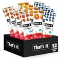 thumbnail image 1 of Variety Pack 100% Natural Real Fruit Bar, Best High Fiber Vegan, Gluten Free Healthy Snack, Paleo for Children & Adults, Non GMO No Added Sugar, No Preservatives Energy Food (12 Pack), 1 of 5