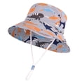 thumbnail image 2 of XUNKUSGA Baby Sun Hat Lightweight Wide Brim bucket hat UPF 50+ Toddler Beach Hat Casual Sun Protection summer hats with Adjustable Chin Strap,Gray,6-12M, 2 of 5